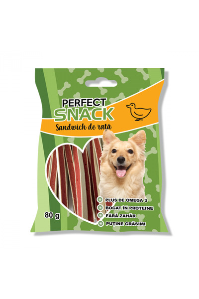 Perfect Snack Sandwich de rață, recompense caini 80g