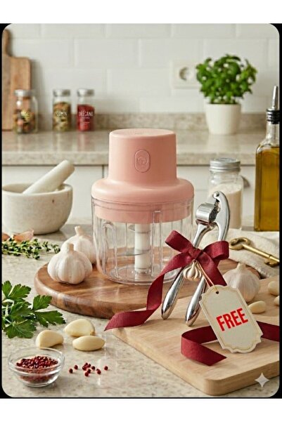 Mony moon Mini Electric Garlic Vegetable Chopper Wireless Rechargeable Food P...