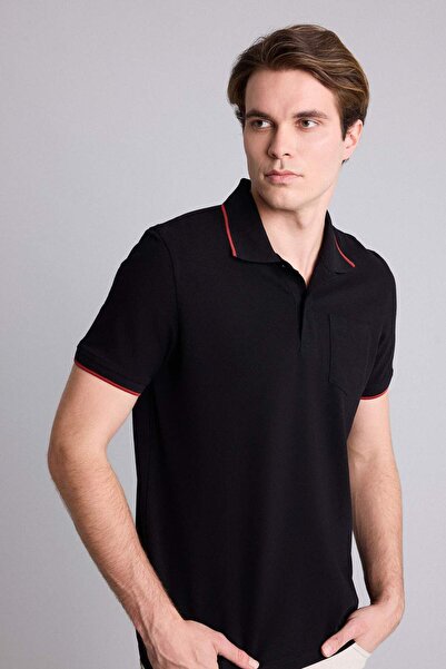 DeFacto Regular Fit Pike Short Sleeve Polo White Closed T-Shirt H4725Ax26Sm