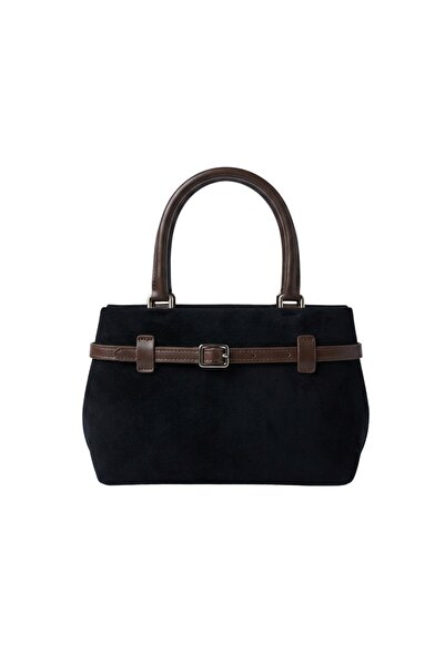 ILAN "Eligance" Classic Leather and Velvet Blend Bag