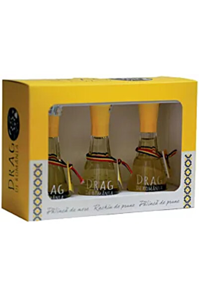 Drag de Romania Apple Brandy, Plum Brandy & Plum Brandy 3 x 45 ml