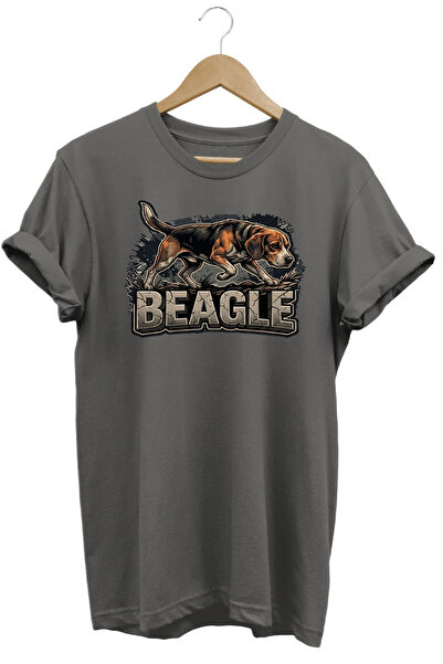 WİDİ Unisex Beagle Printed T-Shirt - Hunter Dogs Series Crew Neck Cotton T-Shirt