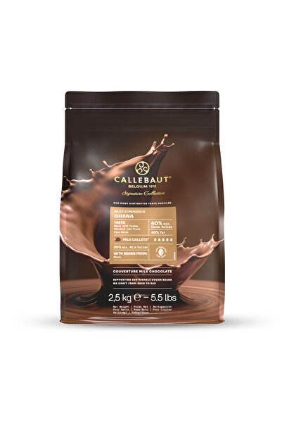 Callebaut Ghana %40 Sütlü Kuvertür Çikolata 2,5 KG