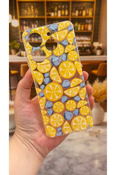 Vip Case Tecno Spark 10 Pro Uyumlu Limon Desenli Şeffaf Darbe Emici Kamera Ko...