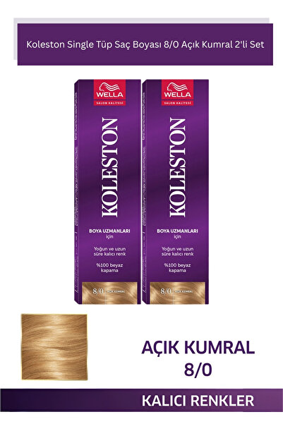 Wella Koleston Single Tüp Saç Boyası 8/0 Açık Kumral X2 Adet