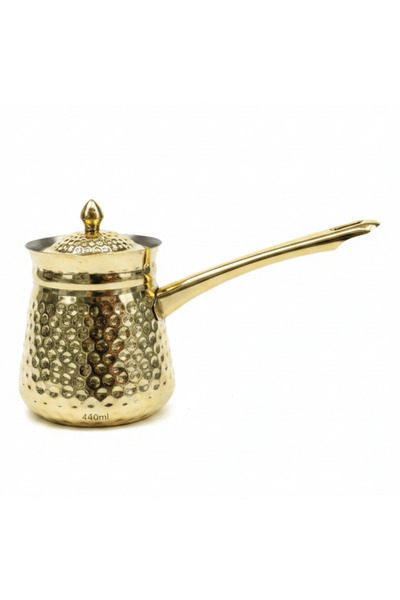 Velvet Golden Hammered Stainless Steel Arabic Coffee Warmer — 600 ml