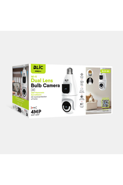 Blic 2.4G Wifi Bağlantılı 1080p Çözünürlüklü 2+2 4mp Full HD Akıllı Ampul Kamera