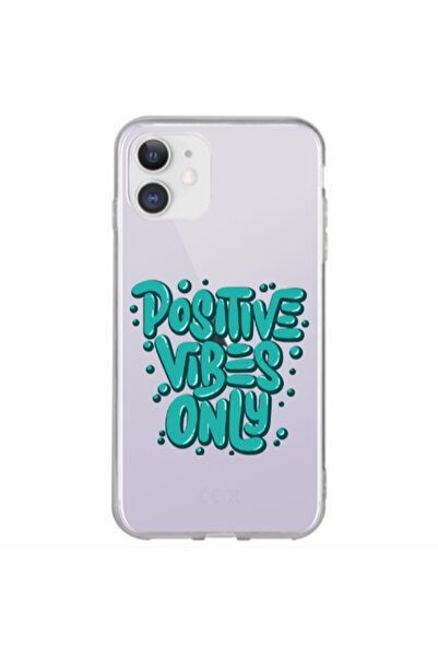 Other Apple iPhone 12 Positive Vibes Only Transparent Silicone TPU Θήκη