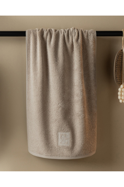 Madame Coco Rusea 100% Cotton Embroidered Face Towel - Beige - 50X76 cm