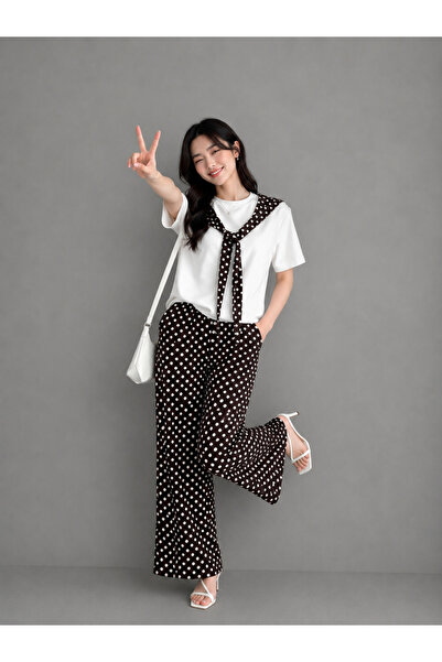 Velista Women's Crepe Fabric Polka Dot Draped Boat Neck Evening Dress