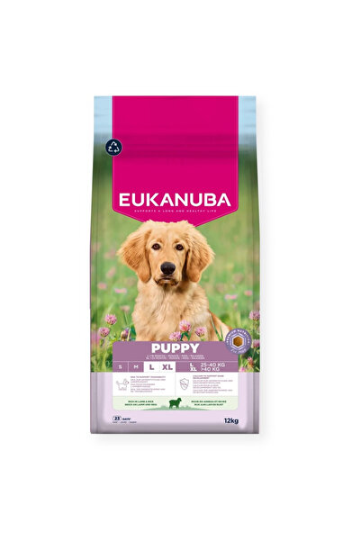 Eukanuba Hrană uscată pentru căței mari, bogată în miel, 12 kg