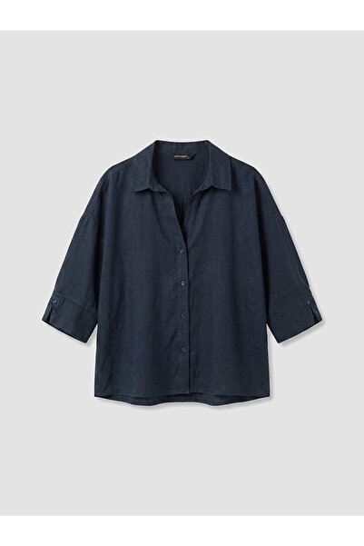 LC Waikiki Nevavm Oversize Women's 100% Linen Shirt with a Difference