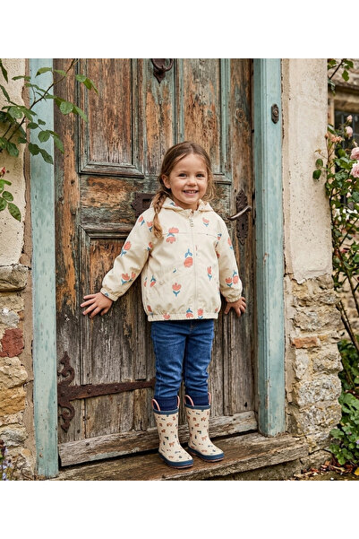 ZARİNA Girl's Tulip Detailed Raincoat Coat