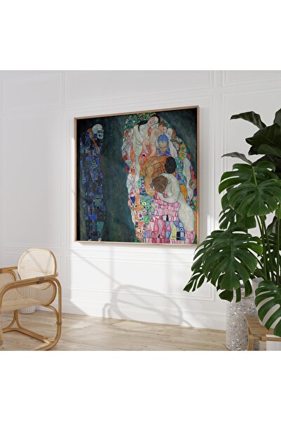 Pegziz Gustav Klimt Painting of Death and Life |   Wooden Framed Decorative W...