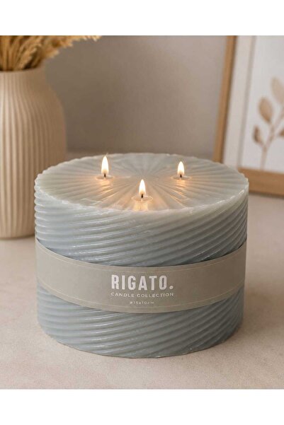 Home Rigato decorative candle with 3 wicks