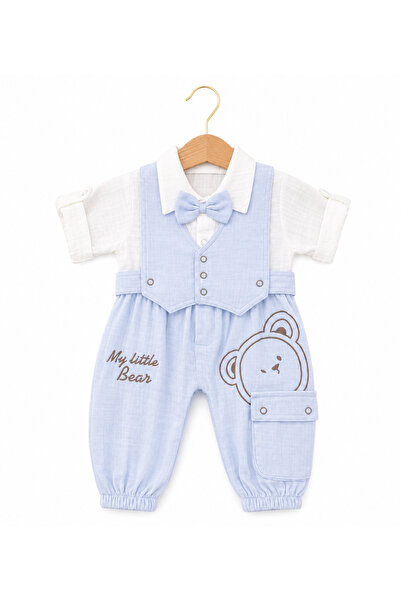 Kardeşler Bebe 100% Cotton Muslin Baby Boy Romper Set