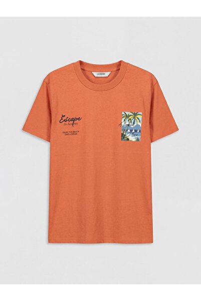 LC Waikiki Tricou de băieți cu guler rotund și imprimeu
