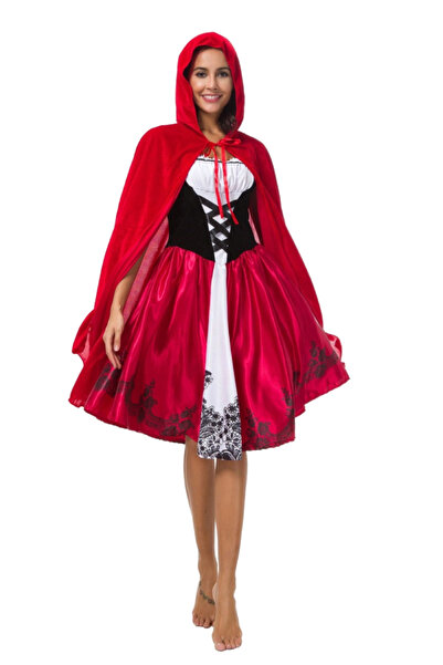 Korbi Costum, Scufita Rosie, Deghizarea Perfecta Pentru Halloween Si Petrecer...