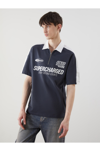 LC Waikiki Tricou bărbătesc cu guler polo imprimat