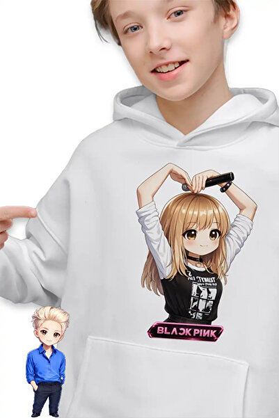 OEM Hanorac Copii Baieti BlackPink Lisa Heart Love Kpop