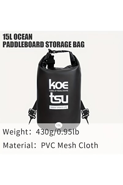 Choice black KOETSU black PVC material 15L travel backpack, large capacity pa...