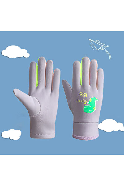 Choice4 S purple Winter Children's Gloves Cartoon Dinosaur Fluorescence Cycli...