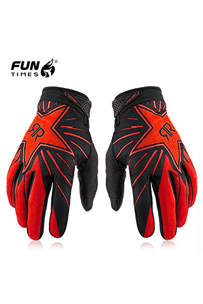 Choice14 L Red FUNTIMES 2025 Spring and Summer Outdoor Cycling Full Finger Gl...