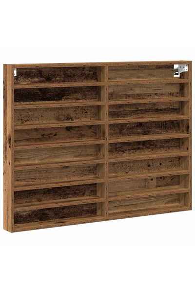 vidaxl Dulap de Expunere Lemn vechi 100 x 8,5 x 75 cm Lemn compozit