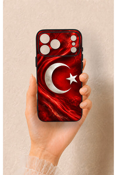 Vip Case iPhone 17 Pro Max Uyumlu Türk Bayrağı Desenli Silikon Kılıf