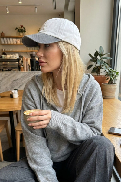 LAGRANZE قبعة نسائية من القطن مزدوجة اللون من مجموعة Streetwear