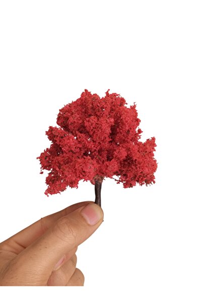 Foxart - 1:87 - 9 cm - Mimari Maket Diorama Minyatür Ağaç Modeli - Kızıl