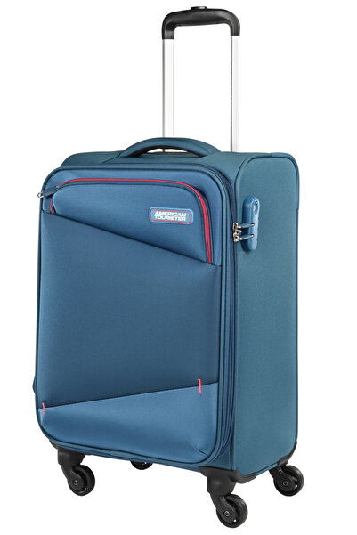 American Tourister حقيبة سفر ميستيك سبينر قابلة للتوسيع 58 سم باللون الأزرق ا...