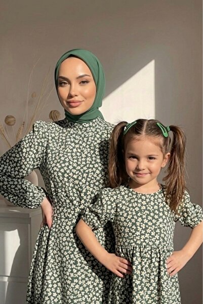 TESETTÜREVİM Anne & Kız Viskon Elbise (tek ürün fiyatıdır)