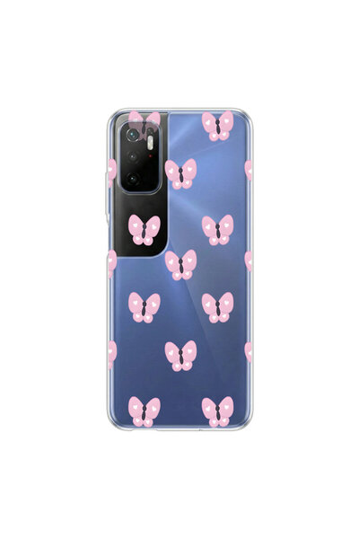 PPKin Poco M3 Pro Compatible Butterfly 2 Design Transparent Case