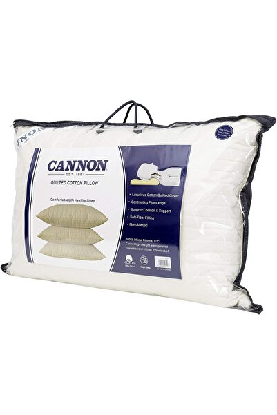 Cannon وسادة قطنية بيضاء قياسية - 50 × 75 سم.