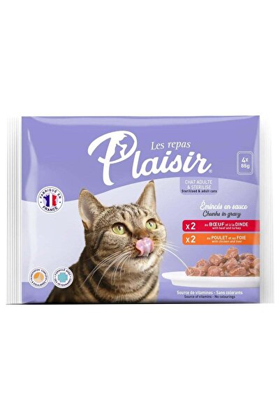 Plaisir Cats Chunks in Gravy 4 x 85g