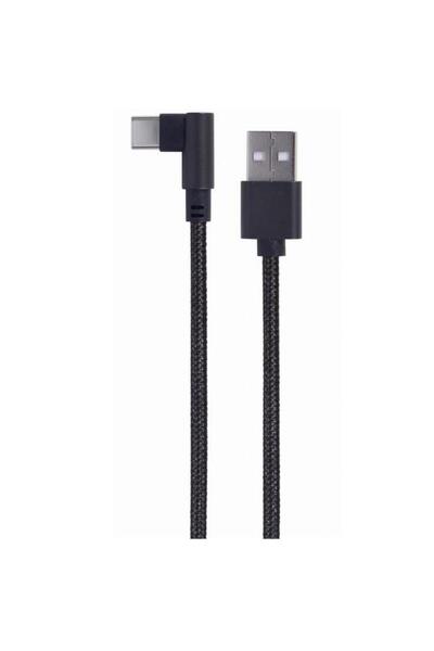 Gembird USB 2.0 la USB Tip-C 90 °   Cablu de încărcare și date, 0,2m, Negru, ...