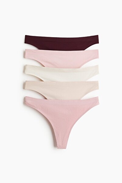 H&M 5'li Dikişsiz Thong Külot