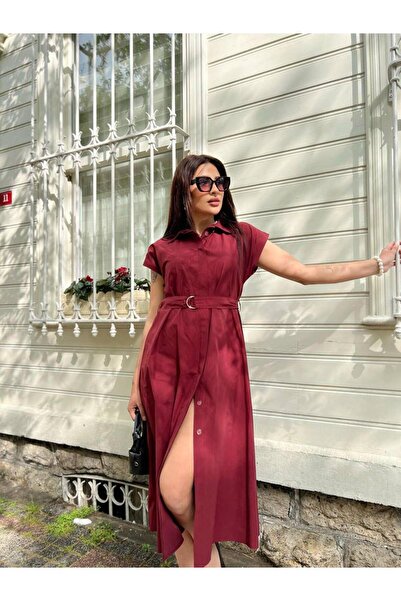Göker Life Kemerli Paraşüt Kumaş Elbise