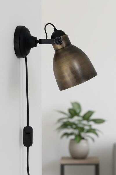 Bamyum Brock Chrome Antique Plug-In Sconce Wall Lamp Modern Hotel Restaurant ...