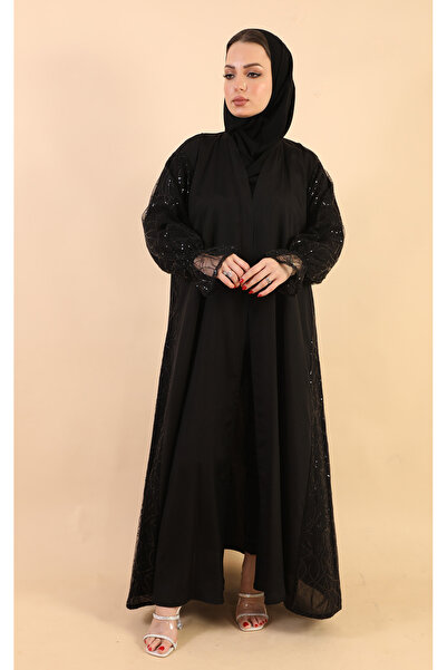 Stylish Fashion عباية من ستايلش فاشن لف مزينة بدانتيل
