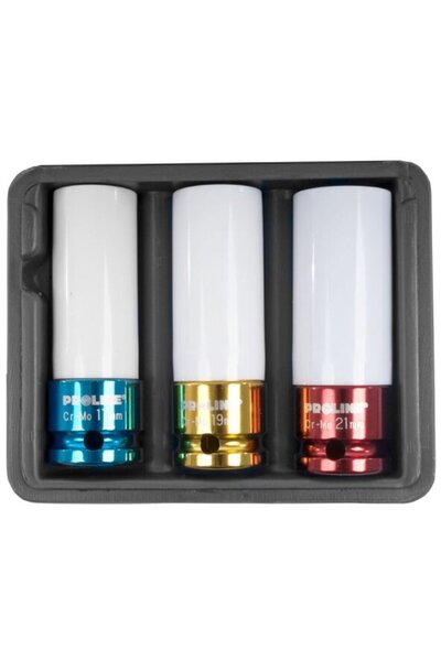 Proline SET TUBULARE IMPACT JANTE ALIAJ CR-MO 1/2" 17-19-21MM