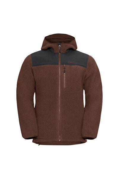 Jack Wolfskin Мъжки полар Kammweg Pile FW 2025-Кафяв/Черен-L