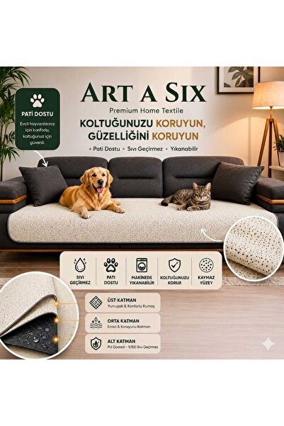 ARTASIX 120*180 cm Premium Sıvı Geçirmez Koltuk Koruyucu | Kaymaz Pati Dostu ...