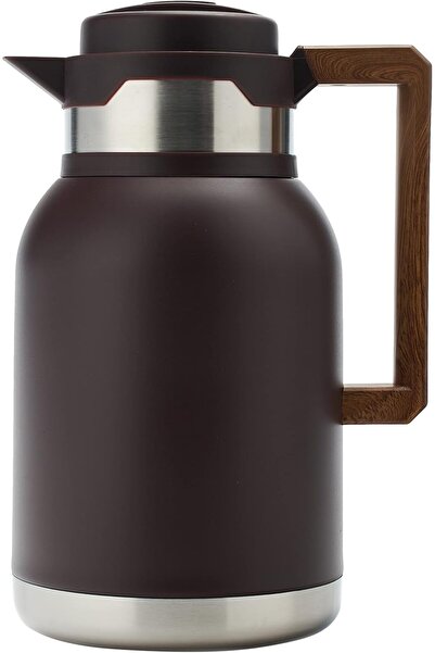 Generic Al Rimaya Stainless Steel Insulated Thermos, 2 Liters Capacity, Brown...
