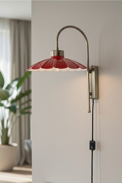 Bamyum Risso Red Single Plug Sconce Living Room Kitchen Hallway Cafe Boutique...