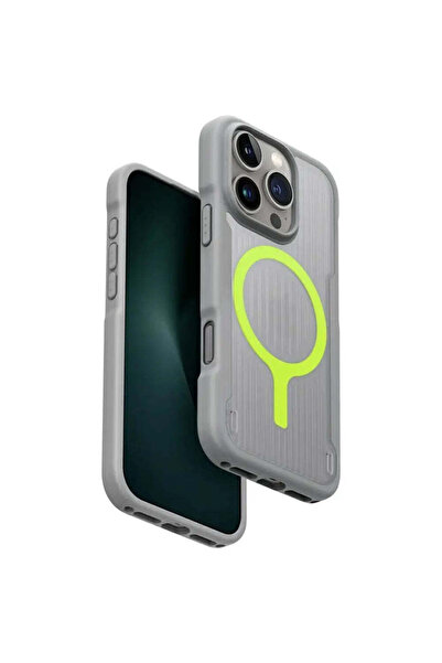uniq Carcasă de încărcare Combat Active Magclick pentru iPhone 16 Pro - gri