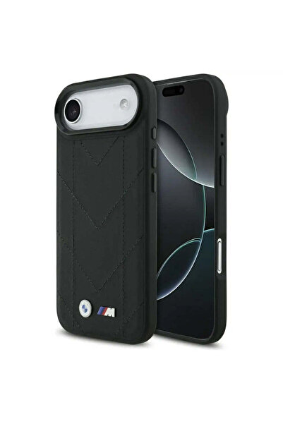 BMW Husă MagSafe matlasată cu logo M pentru iPhone 17 Air - negru