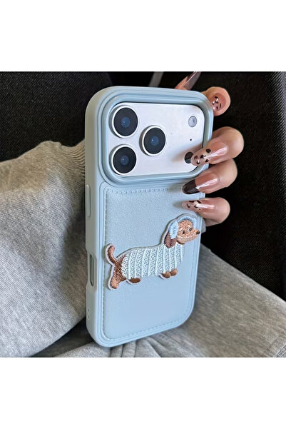 Innovate Store iPhone 15 Pro Uyumlu Nakışlı Sosis Köpek Tasarımlı Kılıf - Açı...