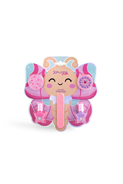 Xplote Fun Butterfly Kız Çocuk Tırnak Tasarım Oje Seti